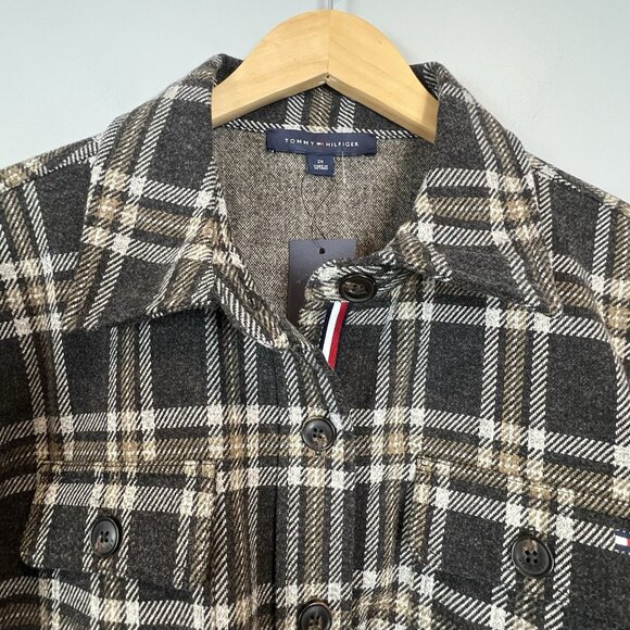 Tommy Hilfiger Women's Plaid Shacket Size 2X Flannel Long Sleeve Lined NWT - Picture 8 of 13